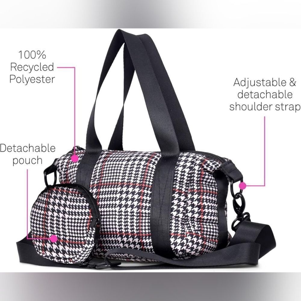 Fun Nano Puffer Herringbone Mini Tote Bag With Pouch